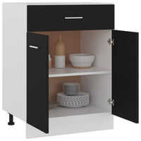 Thumbnail for Schubunterschrank Schwarz 60x46x81,5 cm Holzwerkstoff