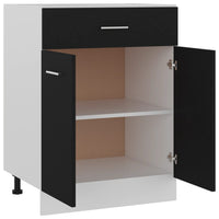 Thumbnail for Schubunterschrank Schwarz 60x46x81,5 cm Holzwerkstoff