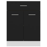 Thumbnail for Schubunterschrank Schwarz 60x46x81,5 cm Holzwerkstoff