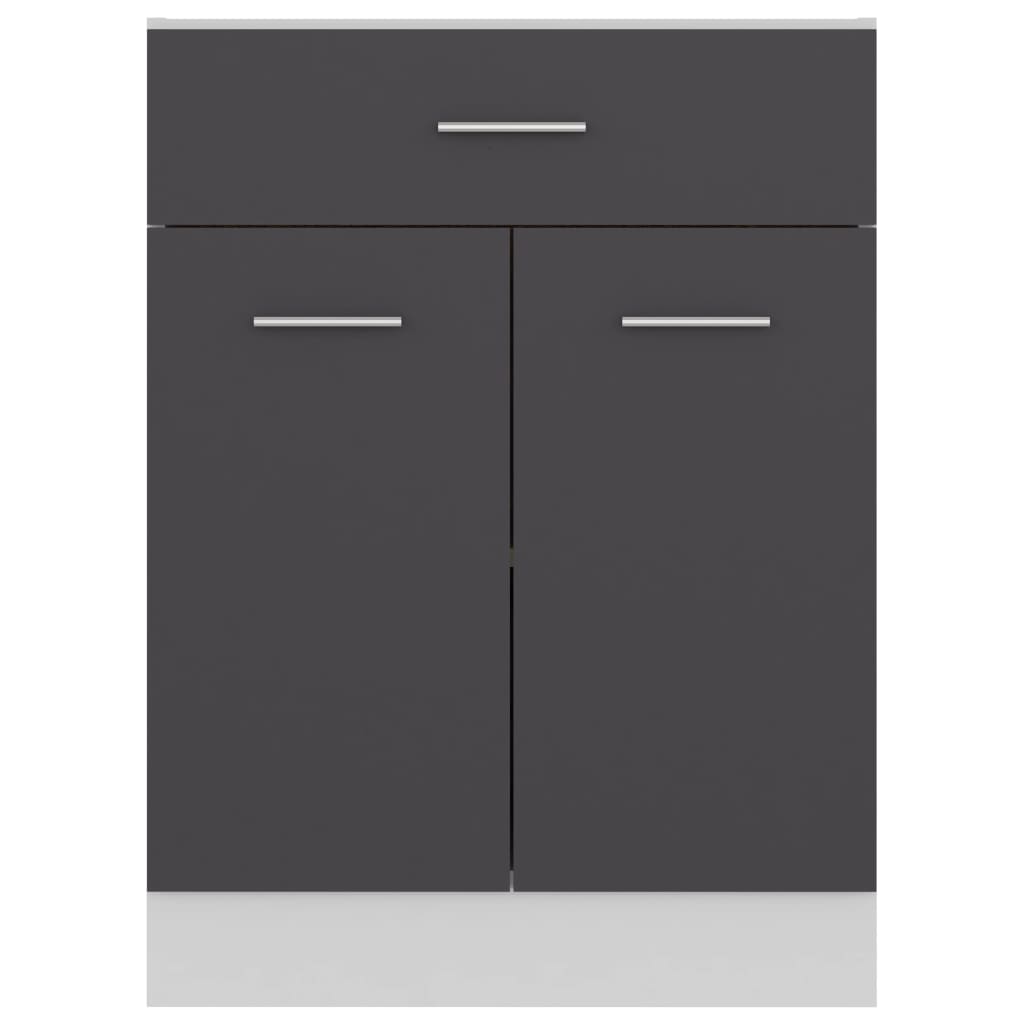 Schubunterschrank Grau 60x46x81,5 cm Holzwerkstoff