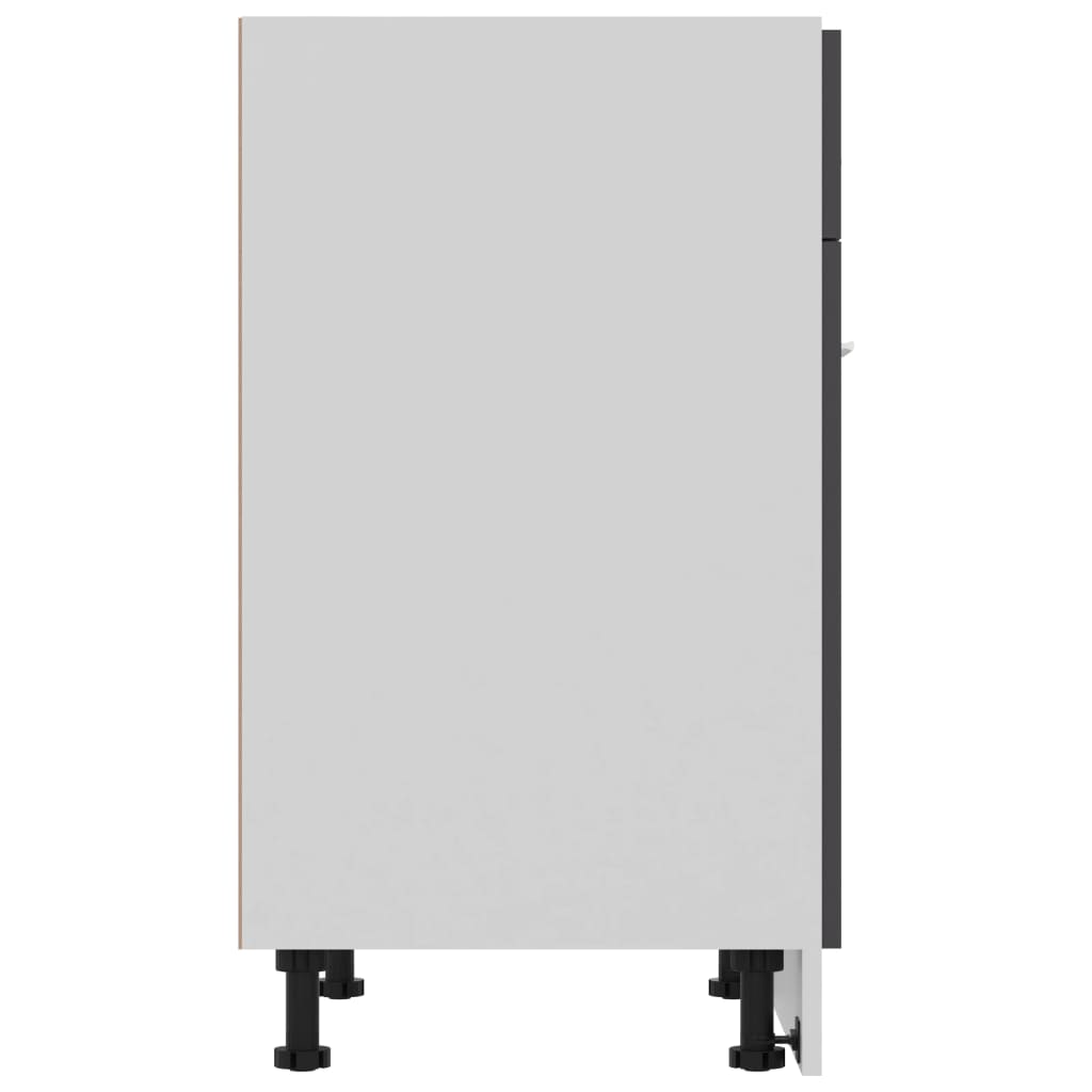 Schubunterschrank Grau 60x46x81,5 cm Holzwerkstoff