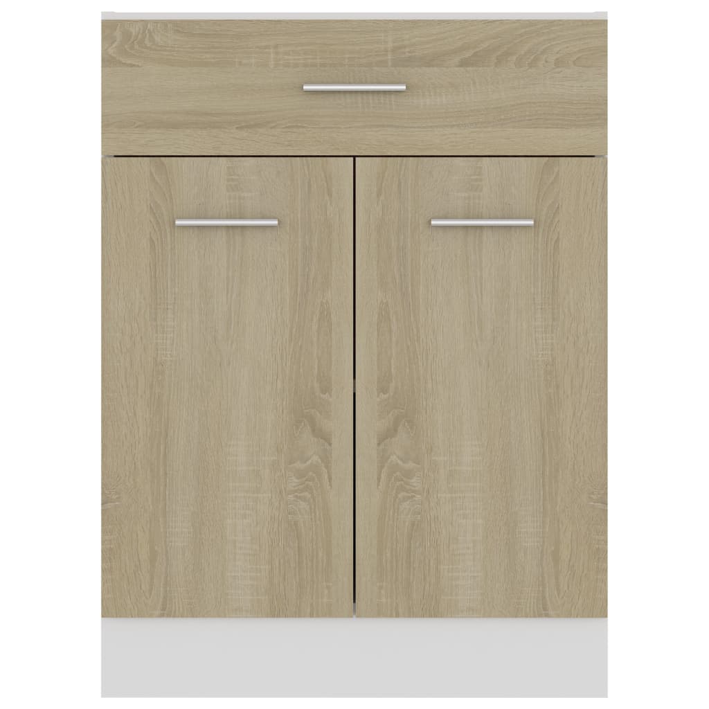 Schubunterschrank Sonoma-Eiche 60x46x81,5 cm Holzwerkstoff