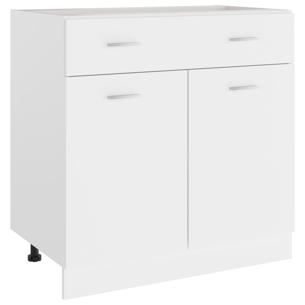 Schubunterschrank Weiß 80x46x81,5 cm Holzwerkstoff