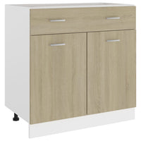 Thumbnail for Schubunterschrank Sonoma-Eiche 80x46x81,5 cm Holzwerkstoff