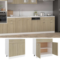 Thumbnail for Schubunterschrank Sonoma-Eiche 80x46x81,5 cm Holzwerkstoff