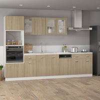 Thumbnail for Schubunterschrank Sonoma-Eiche 80x46x81,5 cm Holzwerkstoff