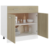 Thumbnail for Schubunterschrank Sonoma-Eiche 80x46x81,5 cm Holzwerkstoff