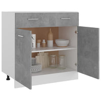 Thumbnail for Schubunterschrank Betongrau 80x46x81,5 cm Holzwerkstoff