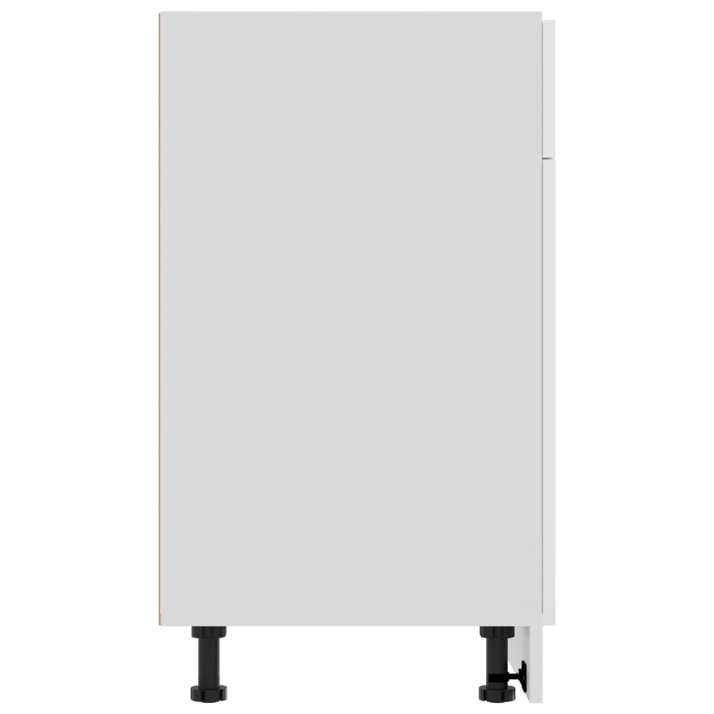 Schubunterschrank Hochglanz-Weiß 80x46x81,5 cm Holzwerkstoff