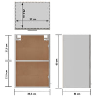 Thumbnail for Hängeschrank Betongrau 39,5x31x60 cm Holzwerkstoff