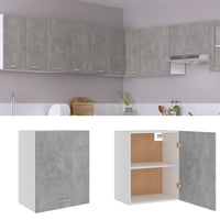 Thumbnail for Hängeschrank Betongrau 50x31x60 cm Holzwerkstoff