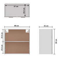 Thumbnail for Hängeschrank Betongrau 60x31x60 cm Holzwerkstoff