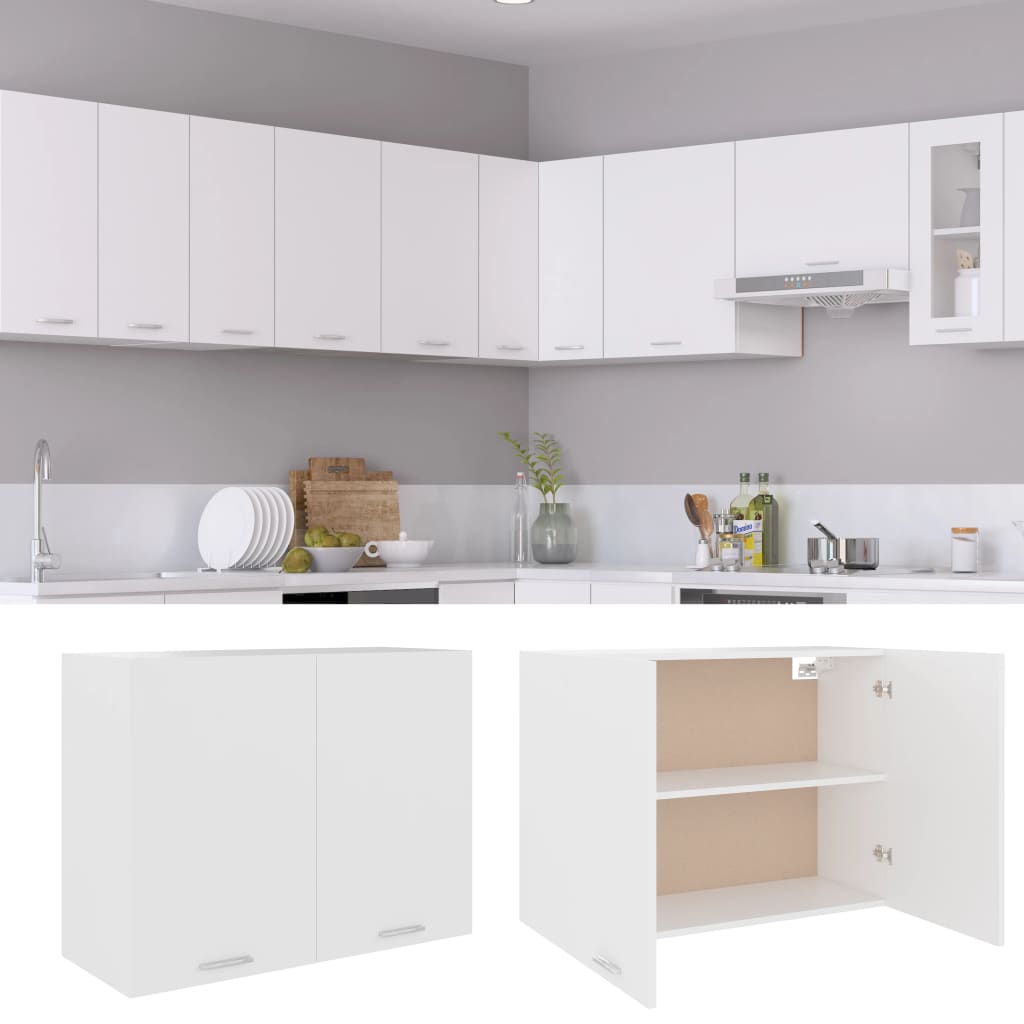 Hängeschrank Weiß 80x31x60 cm Spanplatte