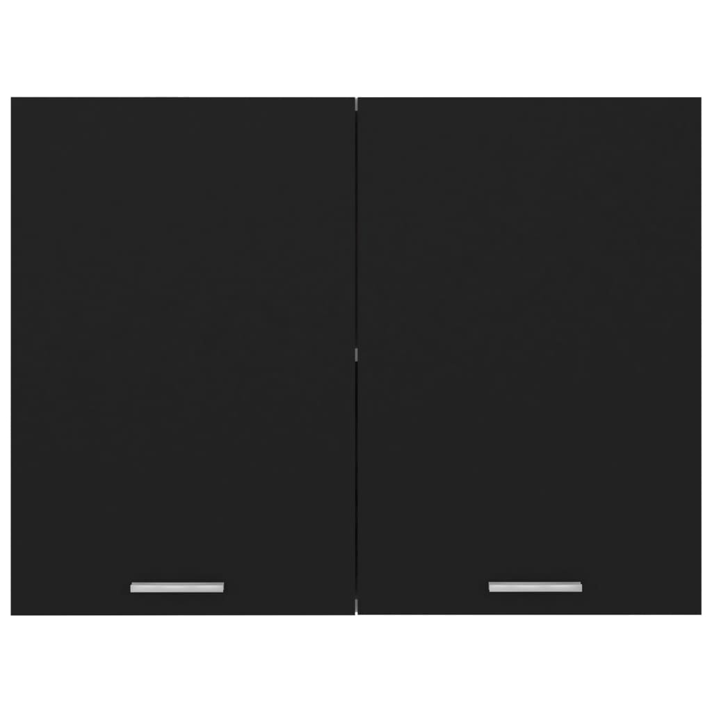 Hängeschrank Schwarz 80x31x60 cm Holzwerkstoff