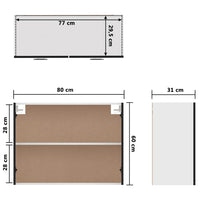 Thumbnail for Hängeschrank Schwarz 80x31x60 cm Holzwerkstoff