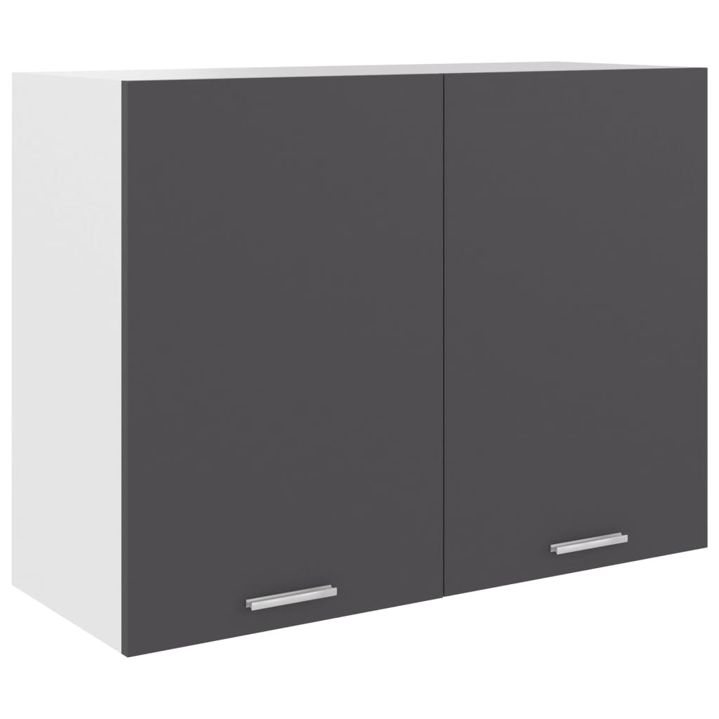 Hängeschrank Grau 80x31x60 cm Holzwerkstoff