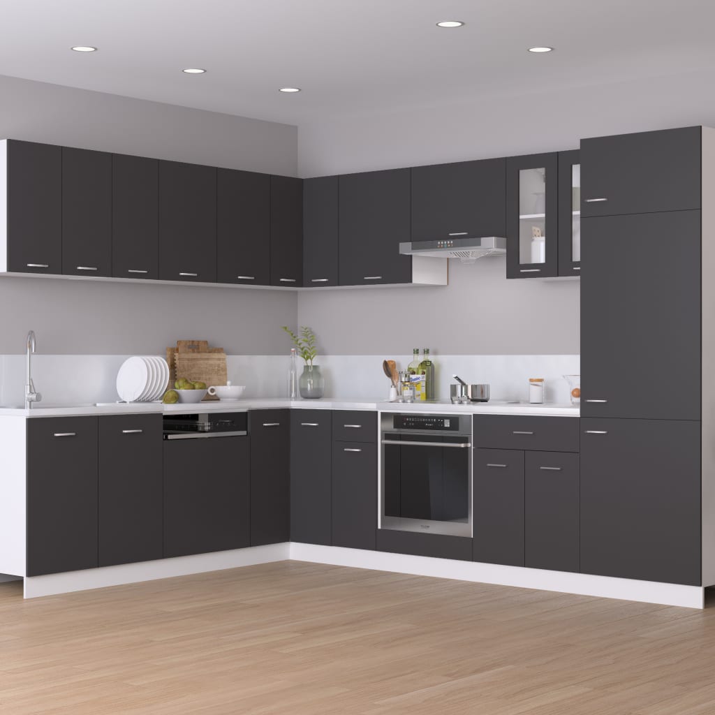 Hängeschrank Grau 80x31x60 cm Holzwerkstoff
