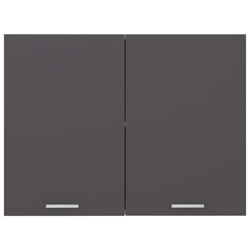 Hängeschrank Grau 80x31x60 cm Holzwerkstoff