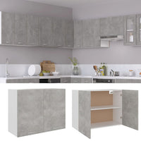 Thumbnail for Hängeschrank Betongrau 80x31x60 cm Holzwerkstoff