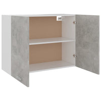 Thumbnail for Hängeschrank Betongrau 80x31x60 cm Holzwerkstoff