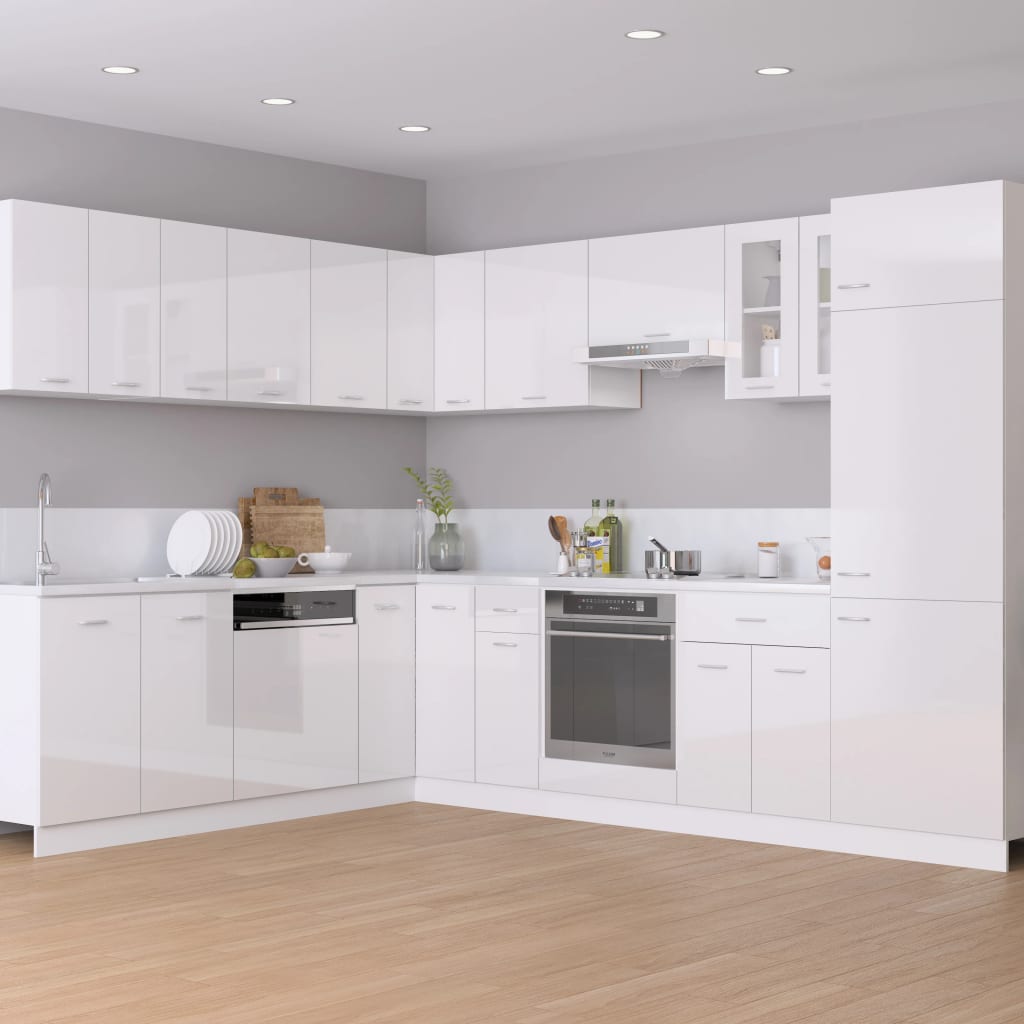 Hängeschrank Hochglanz-Weiß 80x31x60 cm Spanplatte