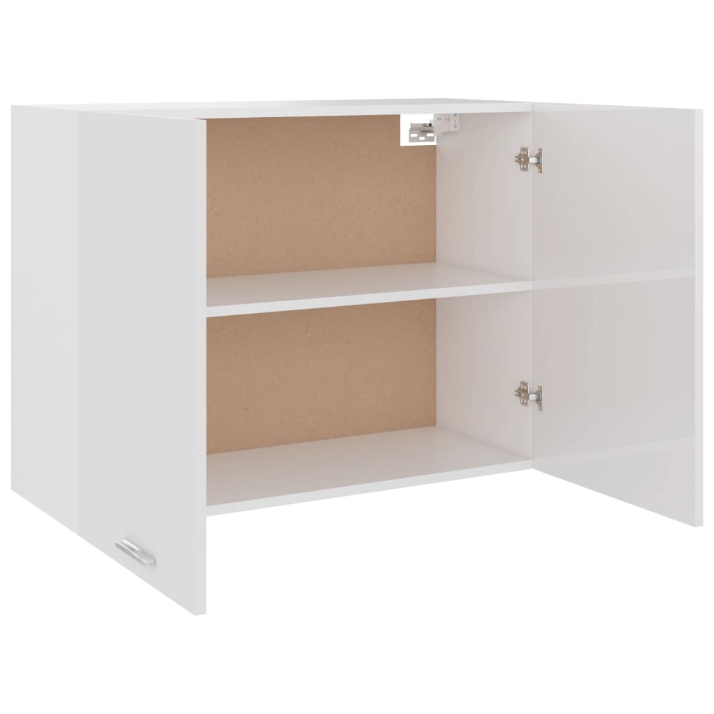 Hängeschrank Hochglanz-Weiß 80x31x60 cm Spanplatte