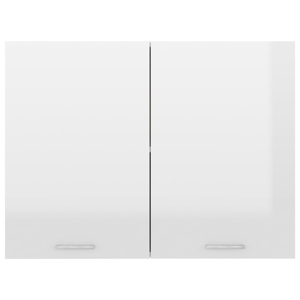 Hängeschrank Hochglanz-Weiß 80x31x60 cm Spanplatte