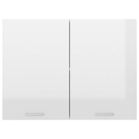 Thumbnail for Hängeschrank Hochglanz-Weiß 80x31x60 cm Spanplatte