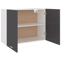 Thumbnail for Hängeschrank Hochglanz-Grau 80x31x60 cm Holzwerkstoff