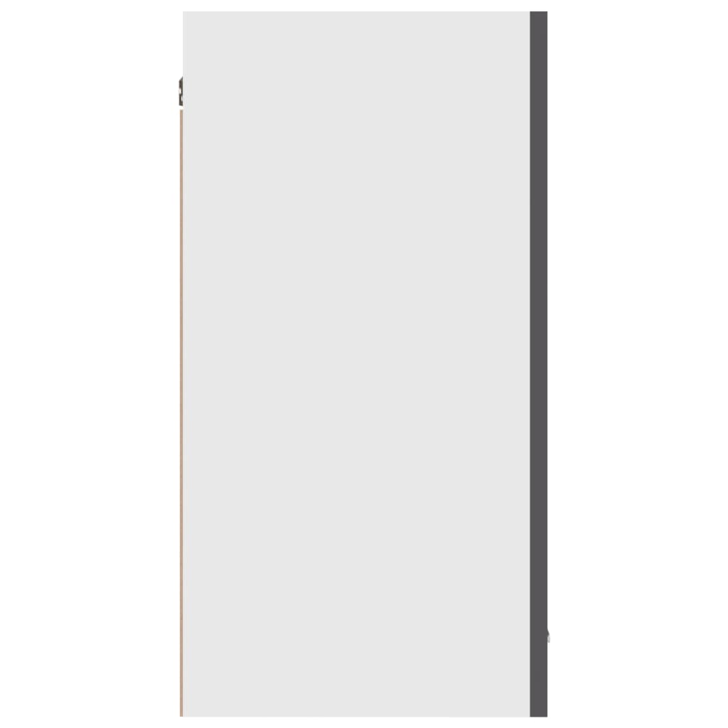 Hängeschrank Hochglanz-Grau 80x31x60 cm Holzwerkstoff
