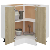 Thumbnail for Eckunterschrank Sonoma-Eiche 75,5x75,5x80,5 cm Holzwerkstoff