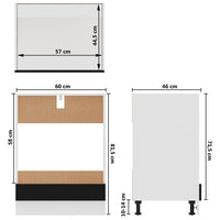 Thumbnail for Herdumbauschrank Schwarz 60x46x81,5 cm Holzwerkstoff