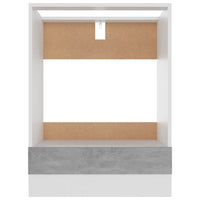 Thumbnail for Herdumbauschrank Betongrau 60x46x81,5 cm Holzwerkstoff