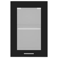 Thumbnail for Hängeglasschrank Schwarz 40x31x60 cm Holzwerkstoff
