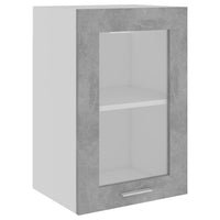 Thumbnail for Hängeglasschrank Betongrau 40x31x60 cm Holzwerkstoff