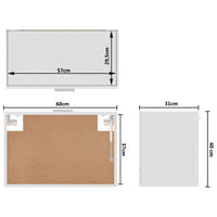Thumbnail for Hängeschrank Hochglanz-Weiß 60x31x40 cm Holzwerkstoff
