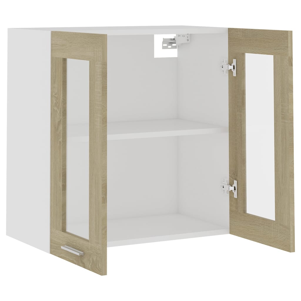 Hängeglasschrank Sonoma-Eiche 60x31x60 cm Spanplatte