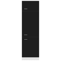 Thumbnail for Kühlumbauschrank Schwarz 60x57x207 cm Holzwerkstoff