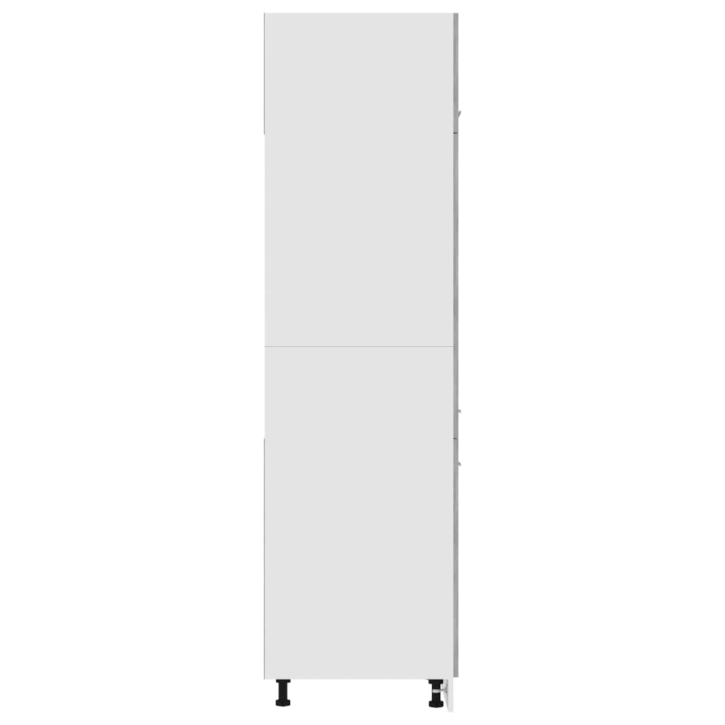 Kühlumbauschrank Betongrau 60x57x207 cm Holzwerkstoff