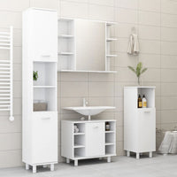 Thumbnail for Badezimmerschrank Weiß 30x30x95 cm Holzwerkstoff