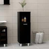Thumbnail for Badezimmerschrank Schwarz 30x30x95 cm Holzwerkstoff
