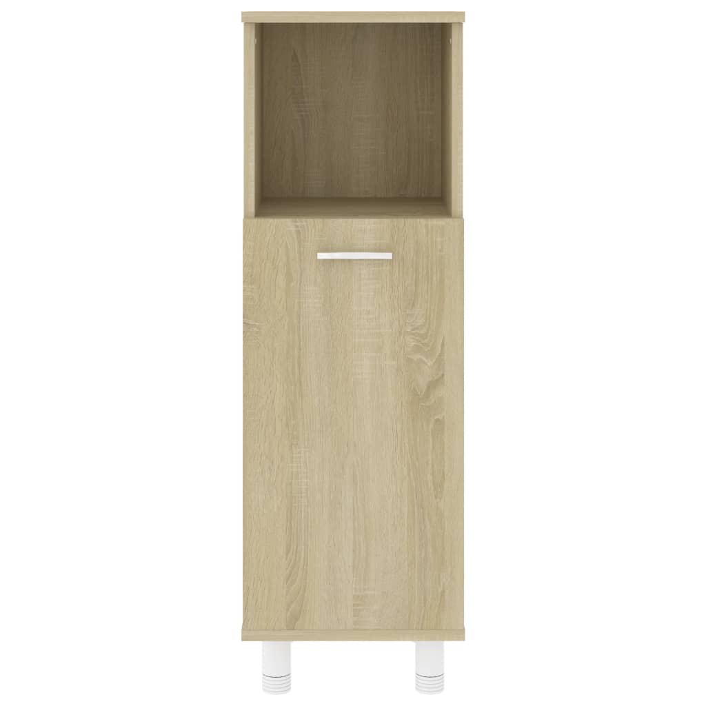 Badezimmerschrank Sonoma-Eiche 30x30x95 cm Holzwerkstoff