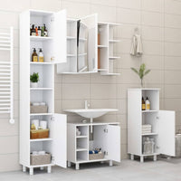 Thumbnail for Badezimmerschrank Weiß 30x30x179 cm Holzwerkstoff