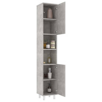 Thumbnail for Badezimmerschrank Betongrau 30x30x179 cm Holzwerkstoff
