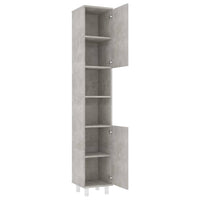 Thumbnail for Badezimmerschrank Betongrau 30x30x179 cm Holzwerkstoff