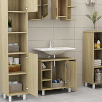 Thumbnail for Badezimmerschrank Sonoma-Eiche 60x32x53,5 cm Holzwerkstoff