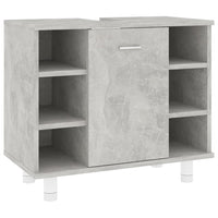Thumbnail for Badezimmerschrank Betongrau 60x32x53,5 cm Holzwerkstoff