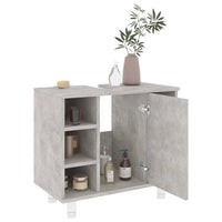 Thumbnail for Badezimmerschrank Betongrau 60x32x53,5 cm Holzwerkstoff