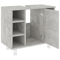 Thumbnail for Badezimmerschrank Betongrau 60x32x53,5 cm Holzwerkstoff
