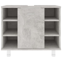 Thumbnail for Badezimmerschrank Betongrau 60x32x53,5 cm Holzwerkstoff